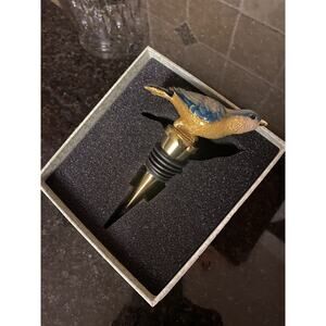 Blue Yellow-Backed Wood-Warbler bottle stopper, Metropolitan of Art